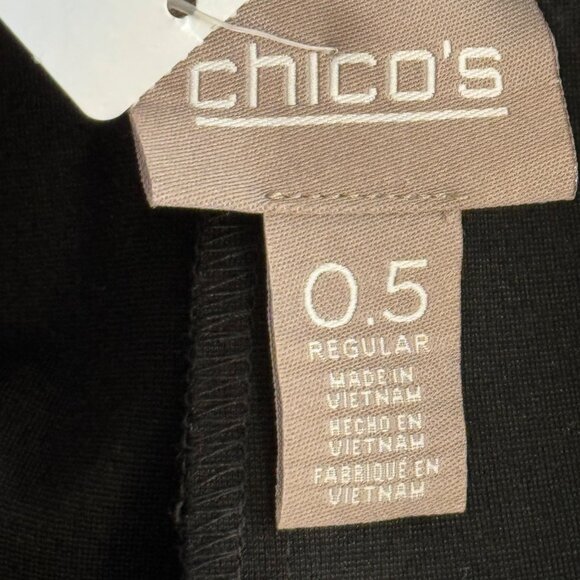 Chicos 0.5 Floral Galore Ponte Slim Pant Pattern Black Size 6 Regular new $64 - Picture 3 of 12